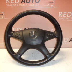 VOLANT DE DIRECTION EN CUIR AVEC AIRBAG D’ORIGINE MERCEDES CLASSE C W204 REF: A2044600303 / 204 460 03 03