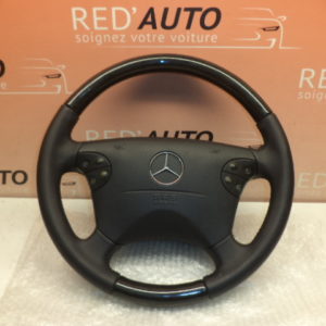 VOLANT EN BOIS ET CUIR (NEUF) POUR MERCEDES W210 PHASE 2 OU CLK W208