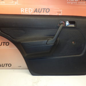 GARNITURE DE PORTE ARRIERE GAUCHE ( CUIR NOIR ) D’ORIGINE MERCEDES 190 W201 VITRES MANUELLES REF: 2017300170